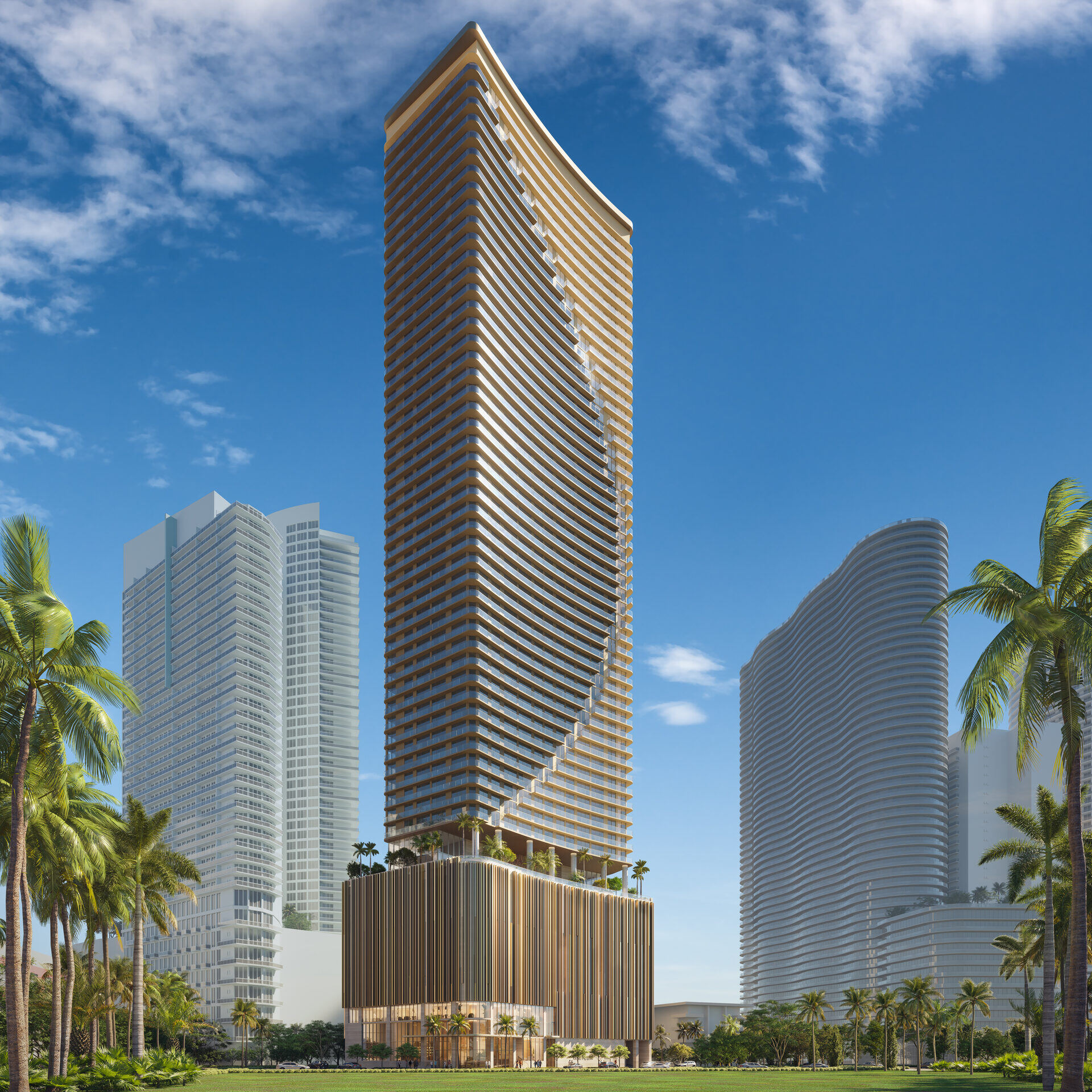 Edge House Miami, tower exterior from a second angle, developer rendering