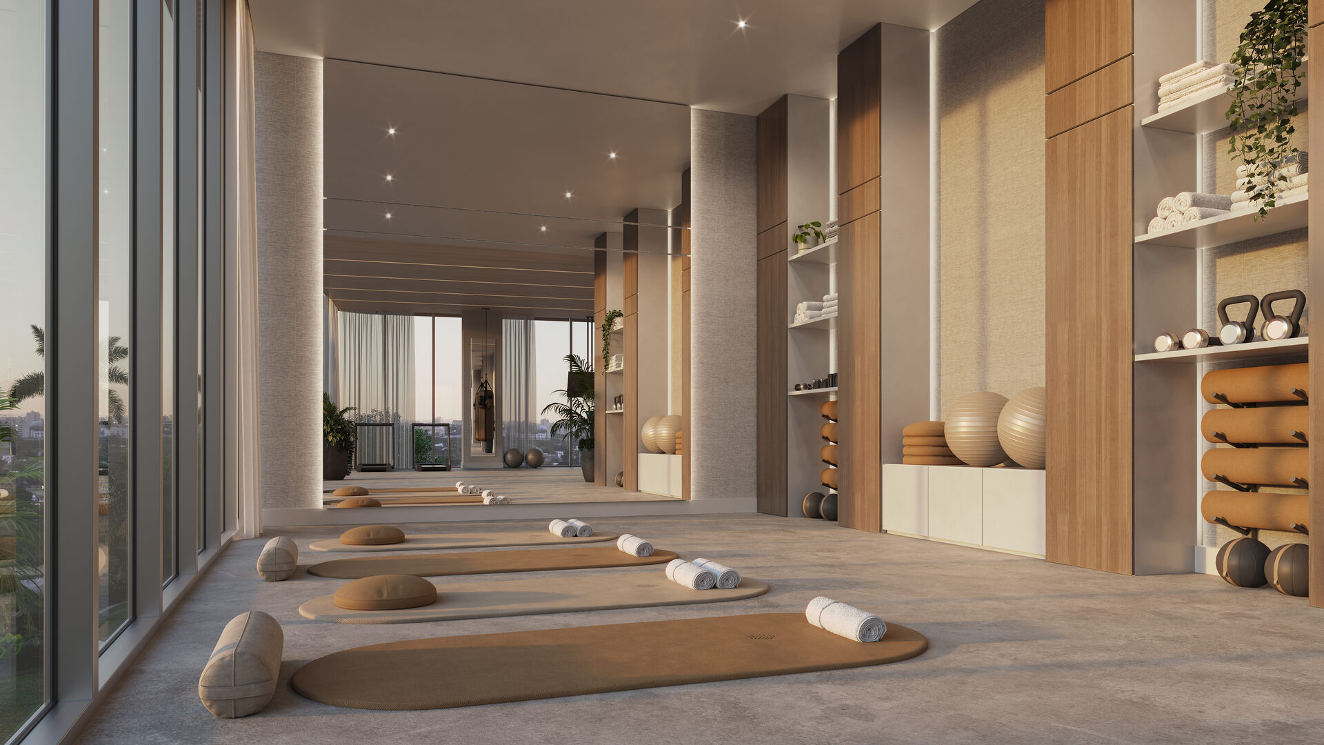 Edge House Miami, yoga studio, developer rendering